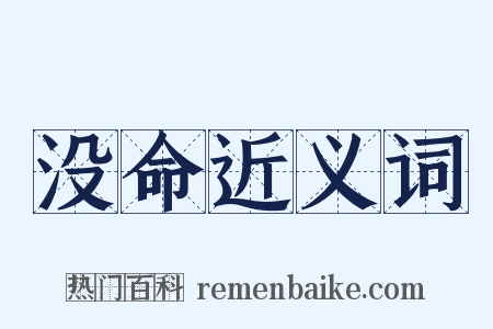 没命近义词是什么意思的图片